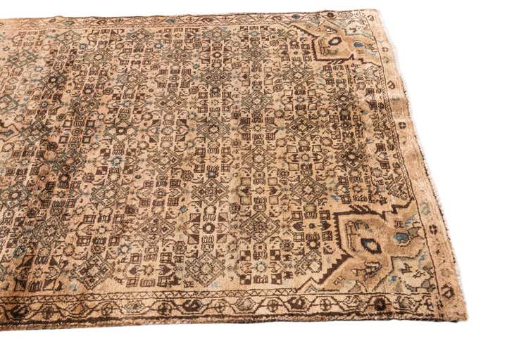 4' 5 x 10' Hand Knotted Ultra Vintage Persian Wool Runner Rug