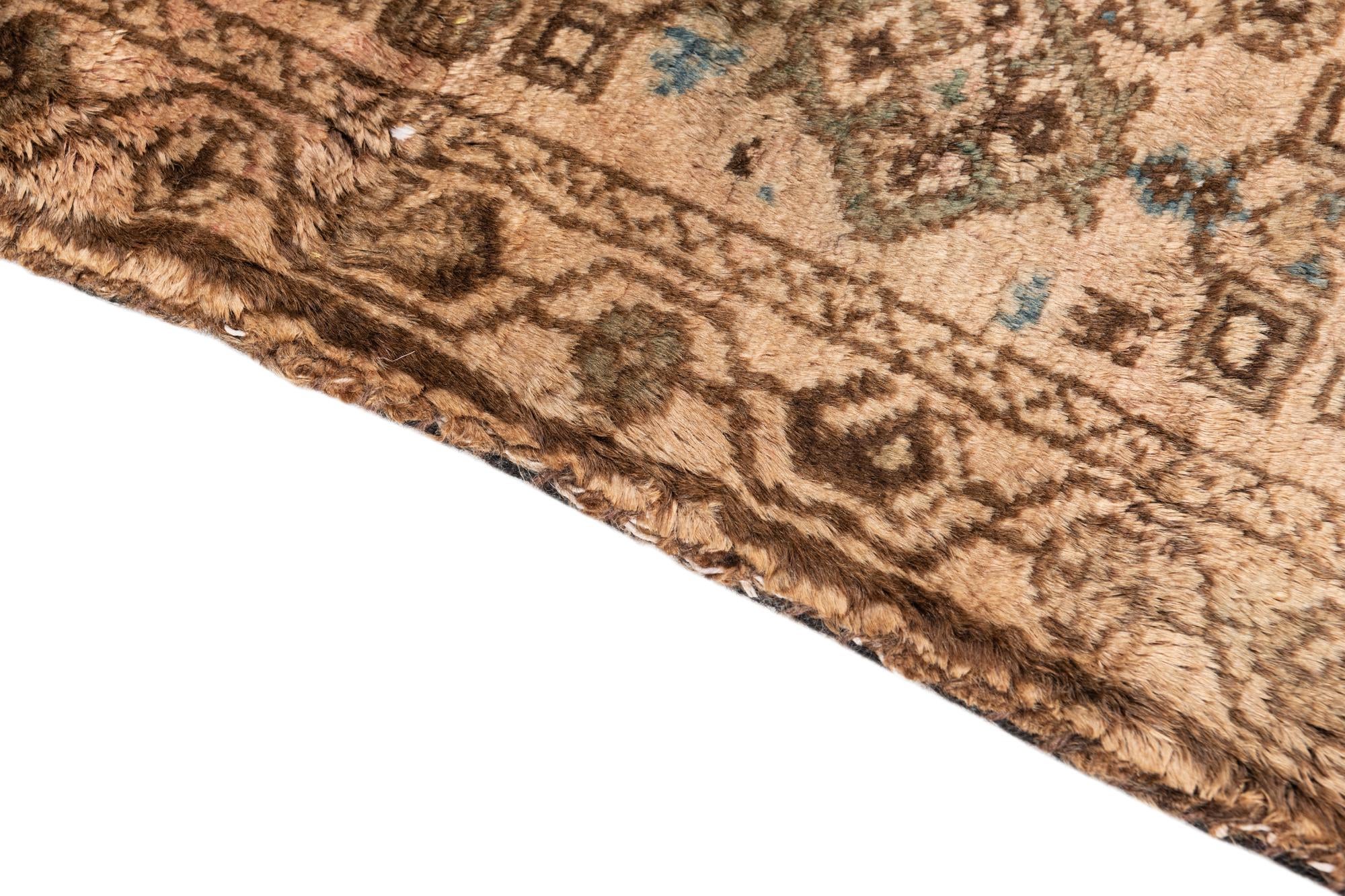 4' 5 x 10' Hand Knotted Ultra Vintage Persian Wool Runner Rug