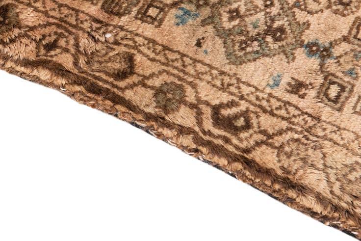 Detail image of 4' 5 x 10' Hand Knotted Ultra Vintage Persian Wool Runner Rug