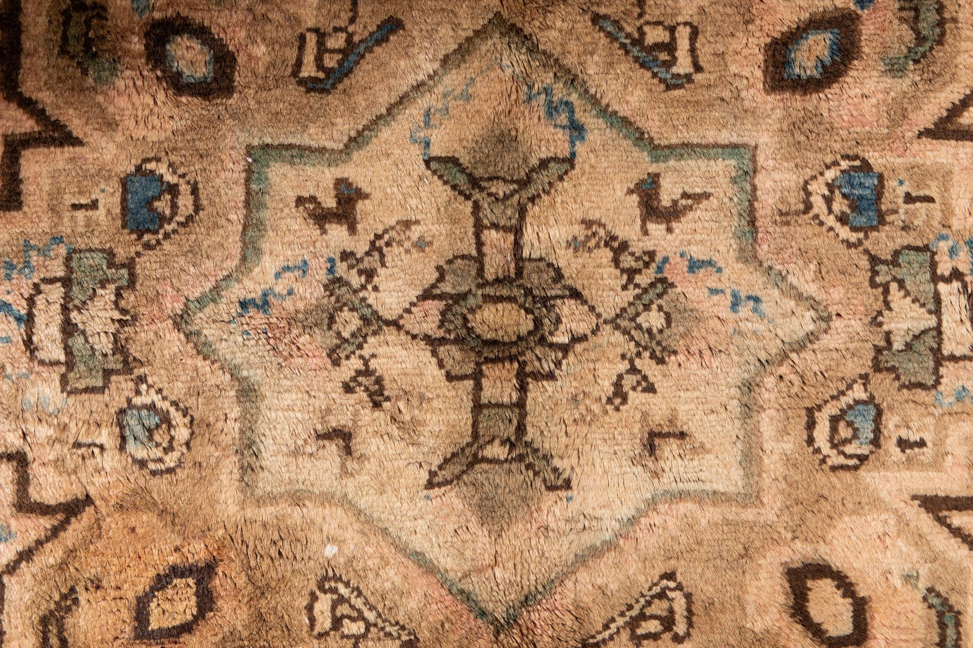 4' 5 x 10' Hand Knotted Ultra Vintage Persian Wool Runner Rug