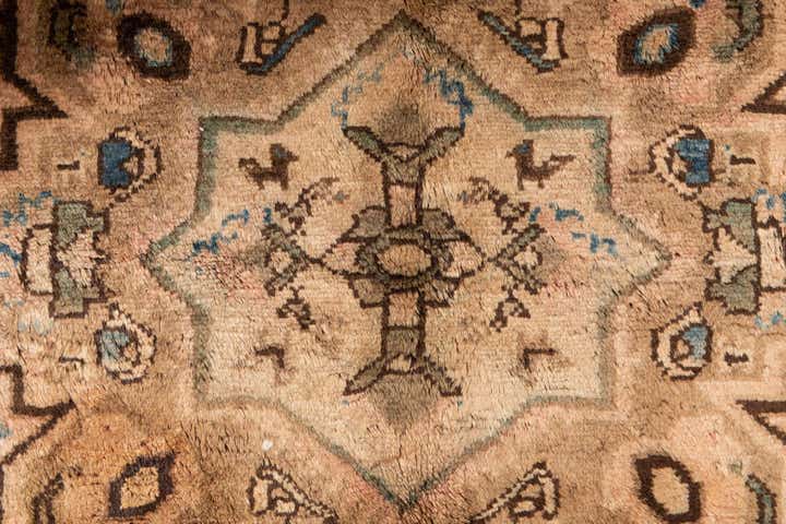 4' 5 x 10' Hand Knotted Ultra Vintage Persian Wool Runner Rug