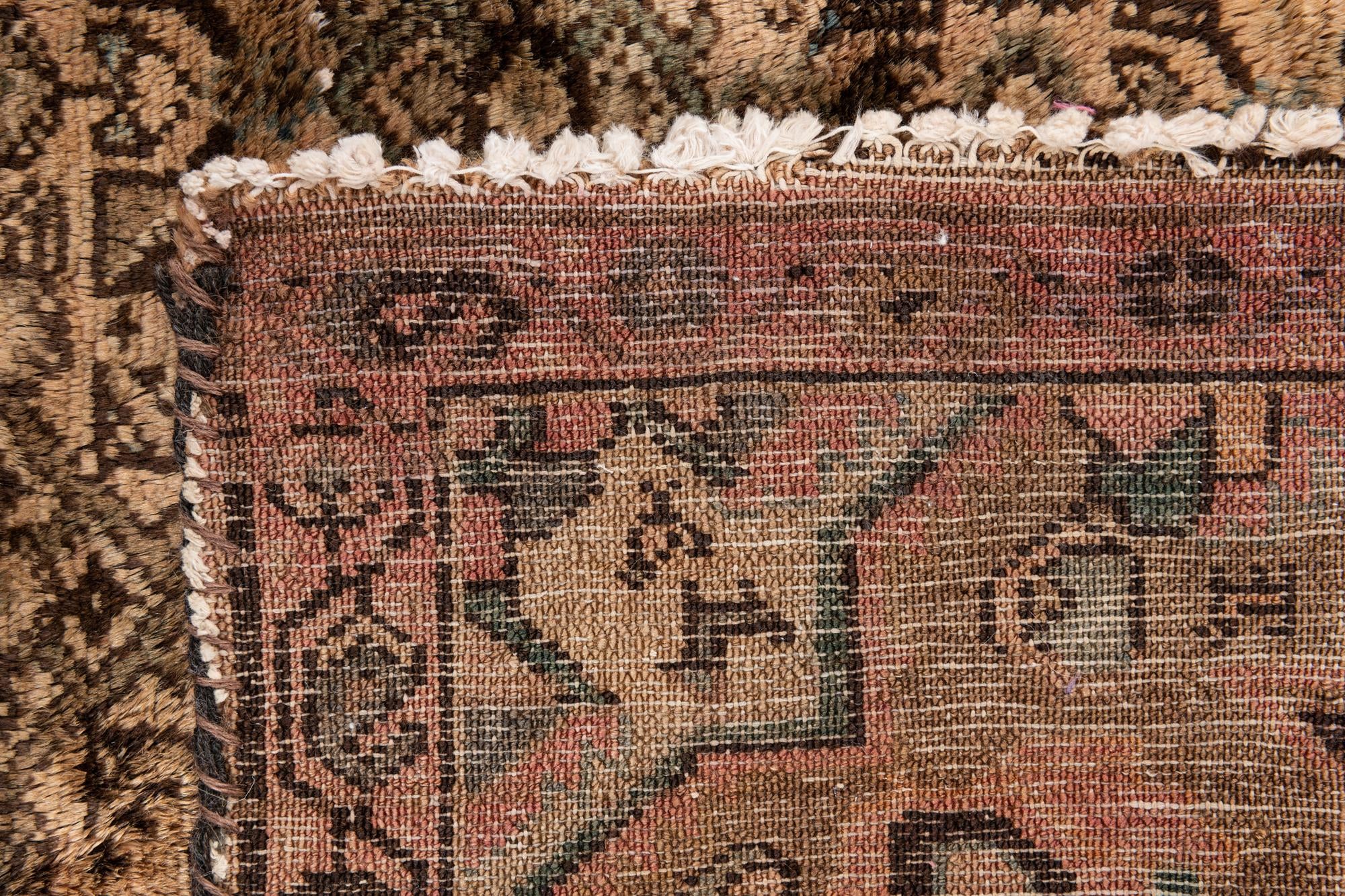 4' 5 x 10' Hand Knotted Ultra Vintage Persian Wool Runner Rug