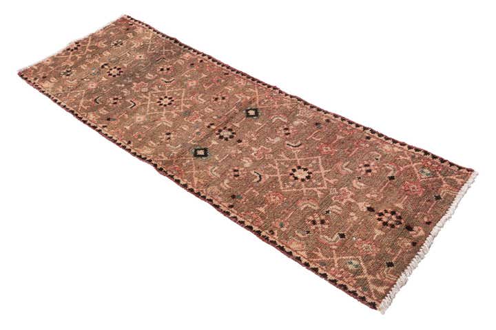 1' 8 x 5' 2 Hand Knotted Ultra Vintage Persian Wool Runner Rug