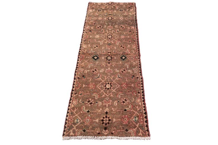 Detail image of 1' 8 x 5' 2 Hand Knotted Ultra Vintage Persian Wool Runner Rug