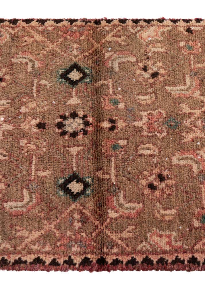 1' 8 x 5' 2 Hand Knotted Ultra Vintage Persian Wool Runner Rug