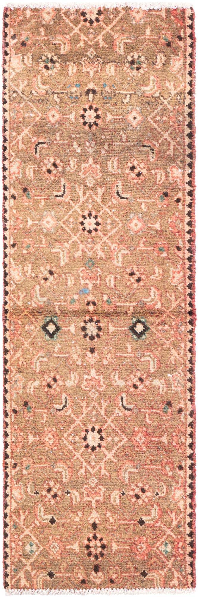1' 8 x 5' 2 Hand Knotted Ultra Vintage Persian Wool Runner Rug