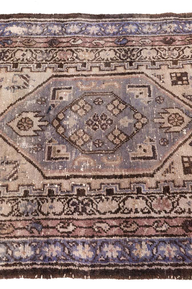 3' 7 x 10' 3 Hand Knotted Ultra Vintage Persian Wool Runner Rug