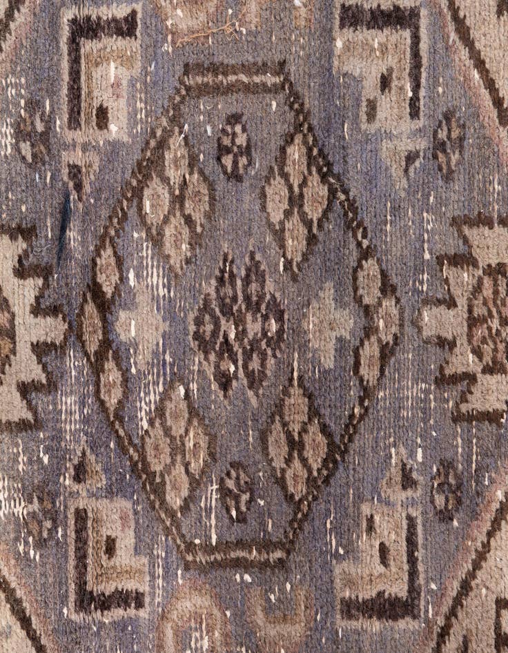 Detail image of 3' 7 x 10' 3  Hand Knotted Ultra Vintage Persian Wool Runner Rug