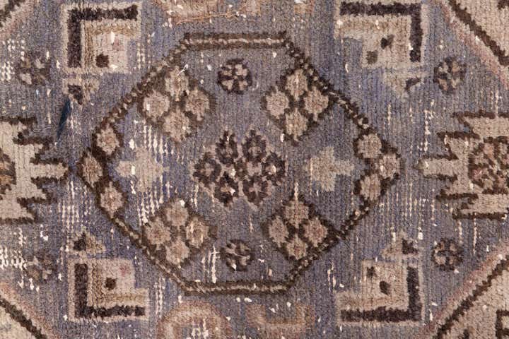 3' 7 x 10' 3 Hand Knotted Ultra Vintage Persian Wool Runner Rug