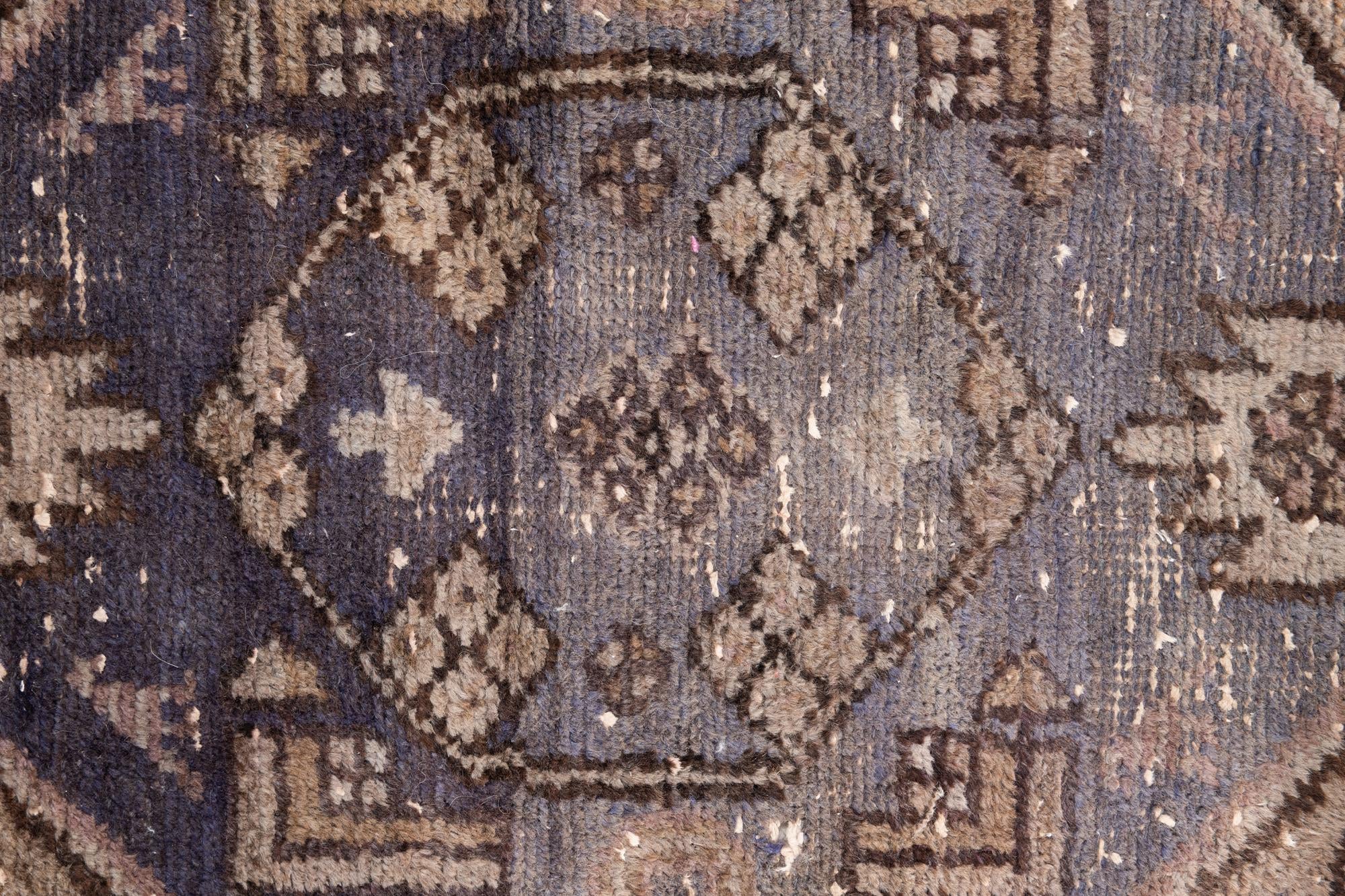 3' 7 x 10' 3 Hand Knotted Ultra Vintage Persian Wool Runner Rug