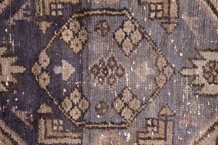 3' 7 x 10' 3 Hand Knotted Ultra Vintage Persian Wool Runner Rug