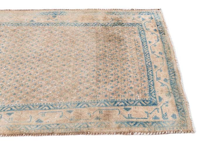 3' 7 x 10' 4 Hand Knotted Ultra Vintage Persian Wool Runner Rug