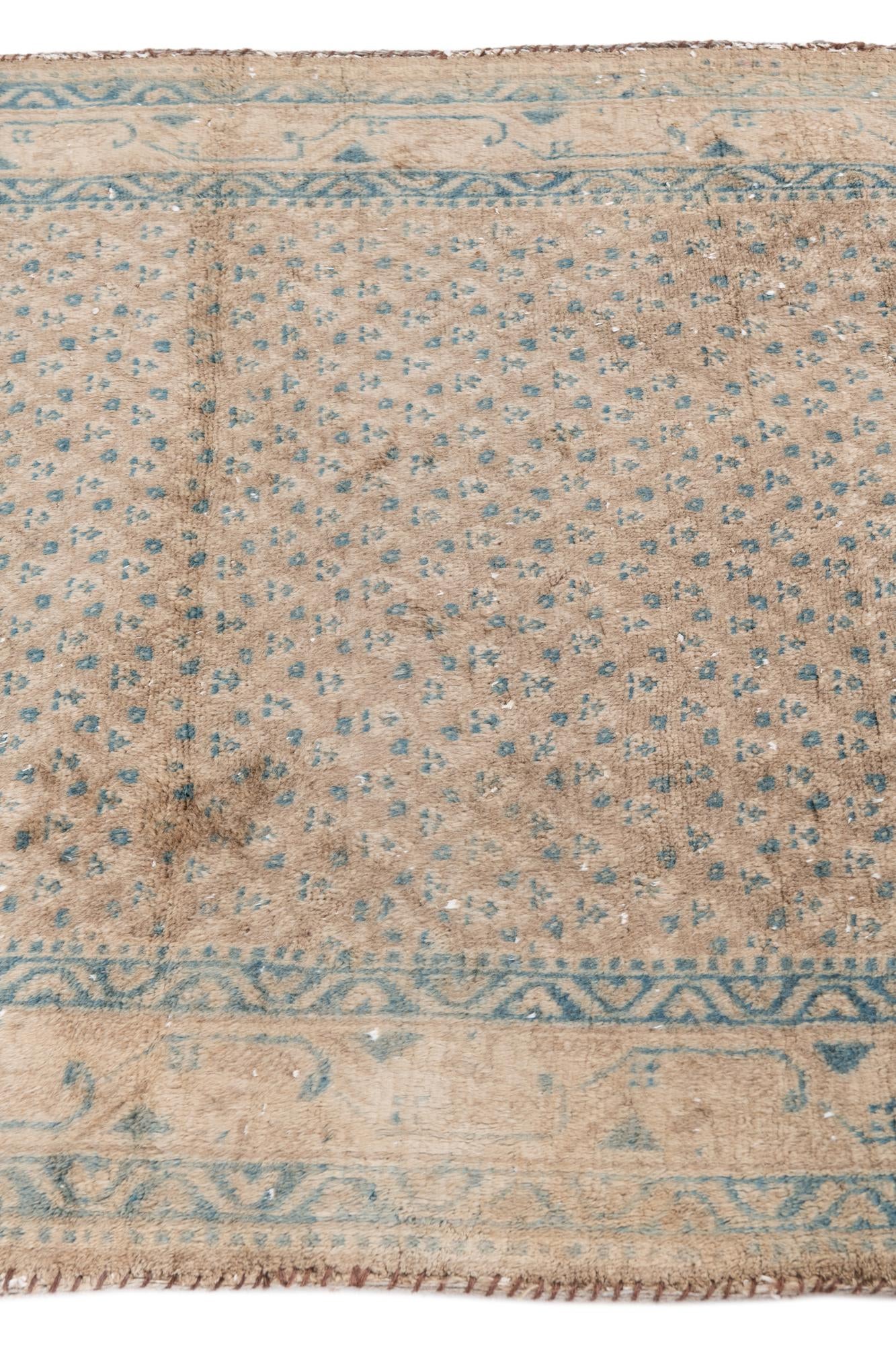 3' 7 x 10' 4 Hand Knotted Ultra Vintage Persian Wool Runner Rug