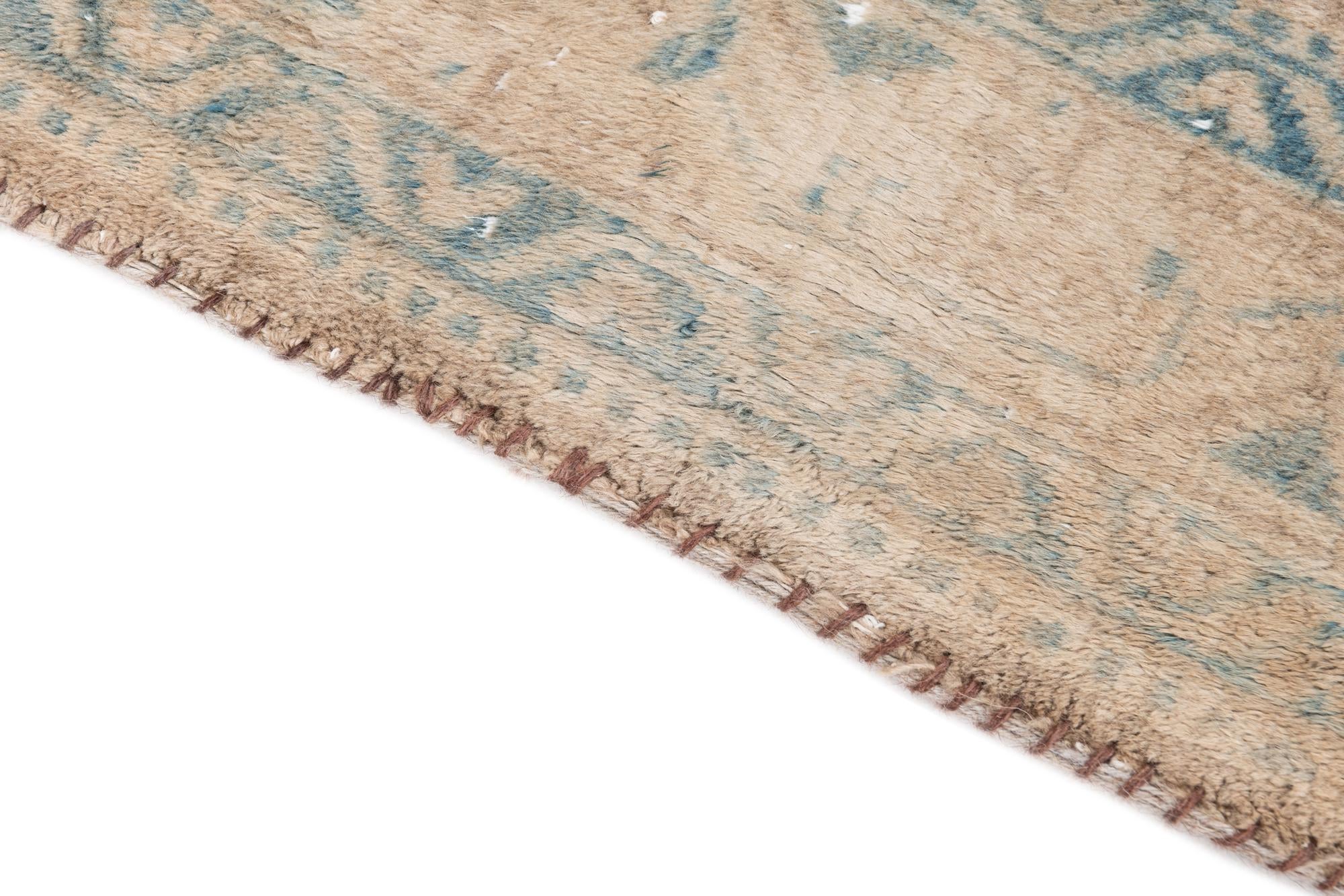 3' 7 x 10' 4 Hand Knotted Ultra Vintage Persian Wool Runner Rug