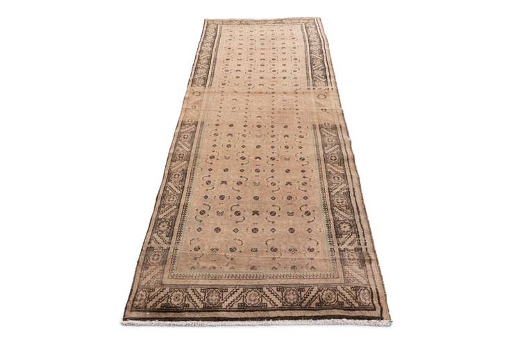 Detail image of 3' 6 x 10' 2 Hand Knotted Ultra Vintage Persian Wool Runner Rug