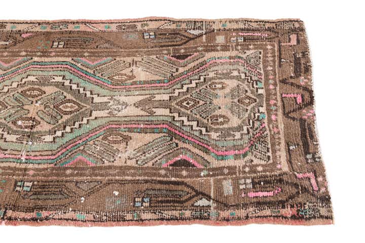 2' 4 x 5' 1 Hand Knotted Ultra Vintage Persian Wool Runner Rug