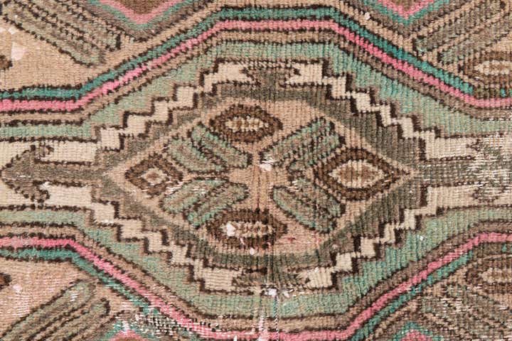 2' 4 x 5' 1 Hand Knotted Ultra Vintage Persian Wool Runner Rug
