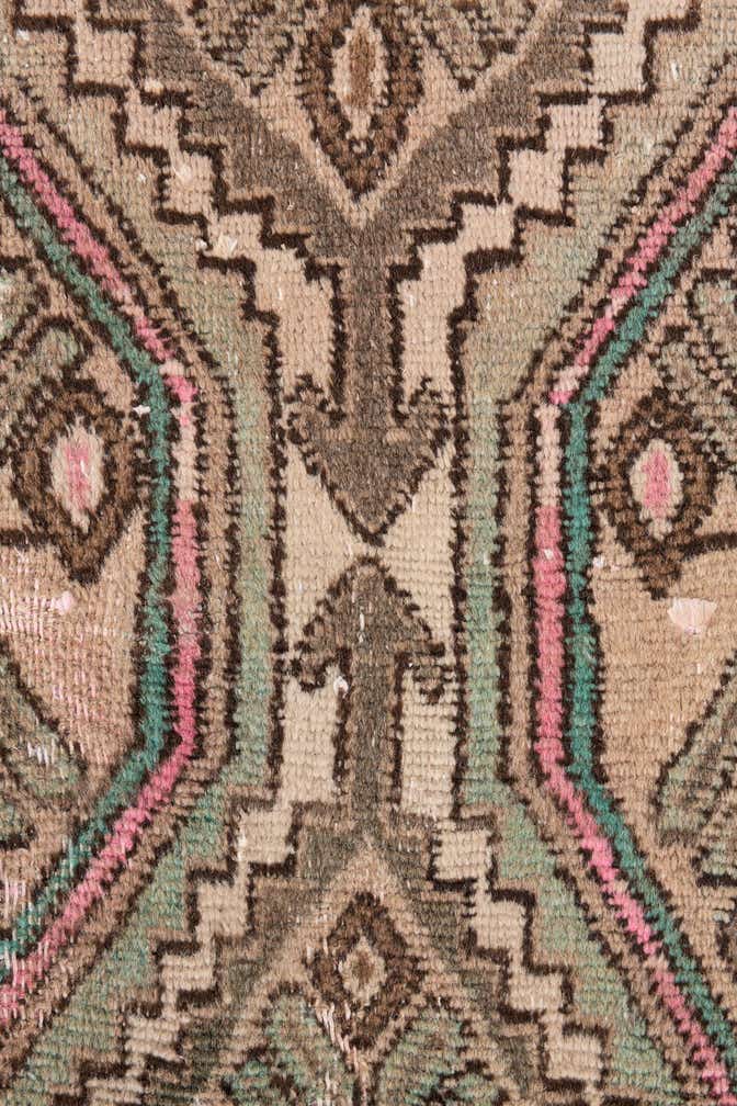 2' 4 x 5' 1 Hand Knotted Ultra Vintage Persian Wool Runner Rug