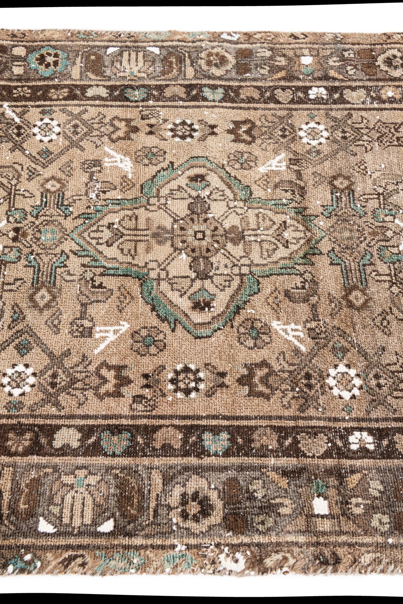 3' 5 x 9' 5 Hand Knotted Ultra Vintage Persian Wool Runner Rug
