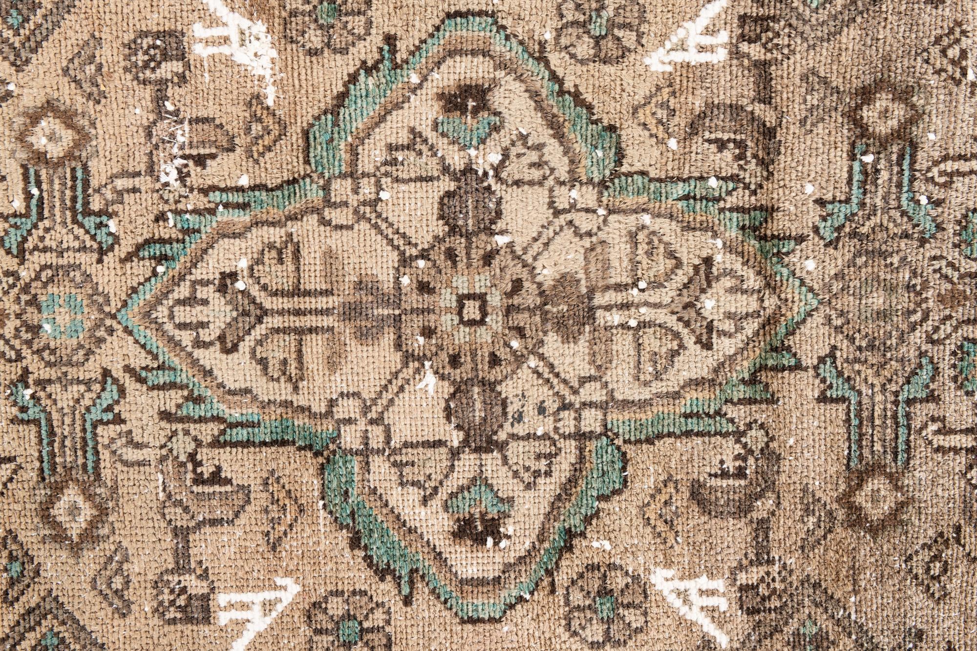 3' 5 x 9' 5 Hand Knotted Ultra Vintage Persian Wool Runner Rug