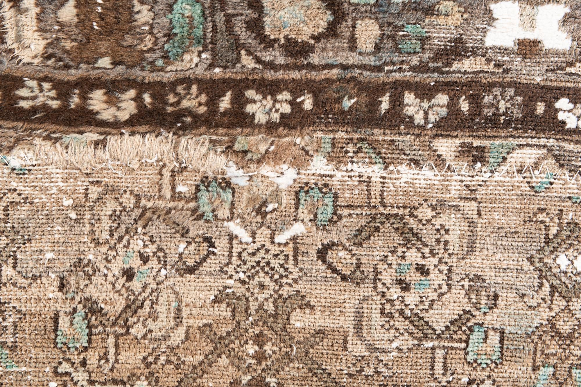 3' 5 x 9' 5 Hand Knotted Ultra Vintage Persian Wool Runner Rug