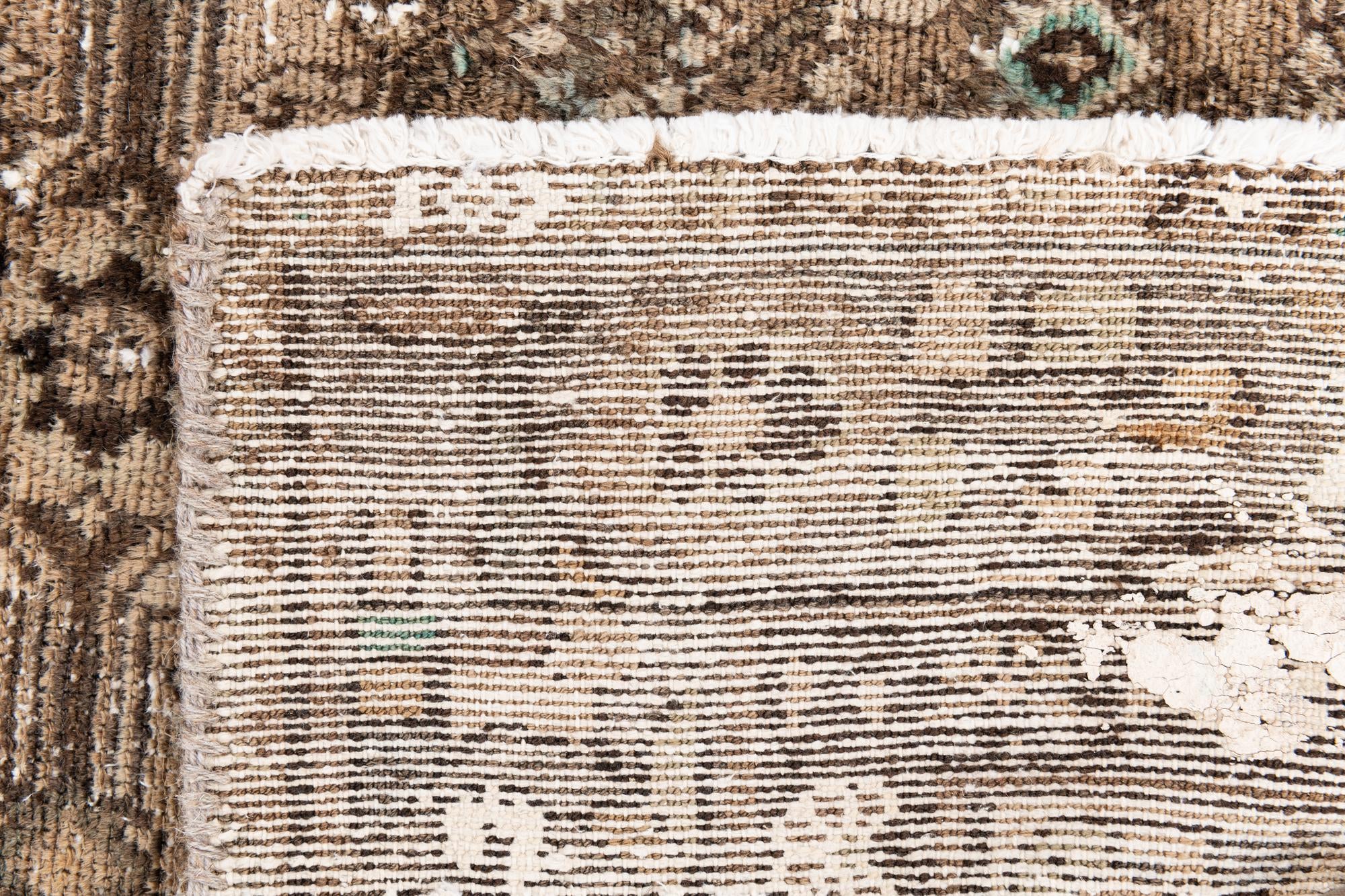 3' 5 x 9' 5 Hand Knotted Ultra Vintage Persian Wool Runner Rug