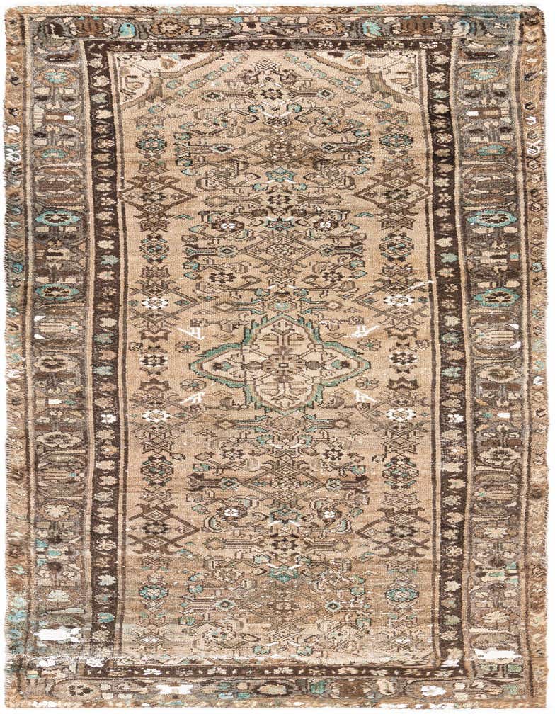 Primary image of  3' 5 x 9' 5  Hand Knotted Ultra Vintage Persian Wool Runner Rug