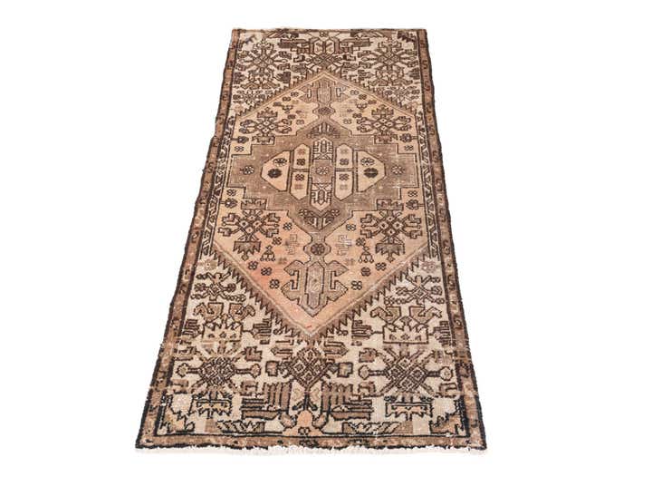 2' 6 x 5' 10 Hand Knotted Ultra Vintage Persian Wool Runner Rug