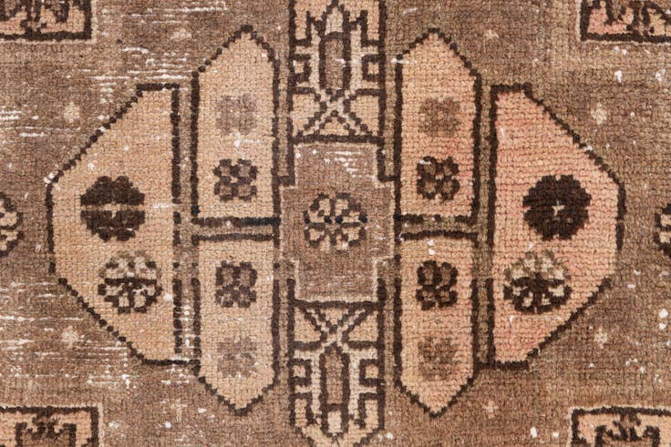 Detail image of 2' 6 x 5' 10 Hand Knotted Ultra Vintage Persian Wool Runner Rug
