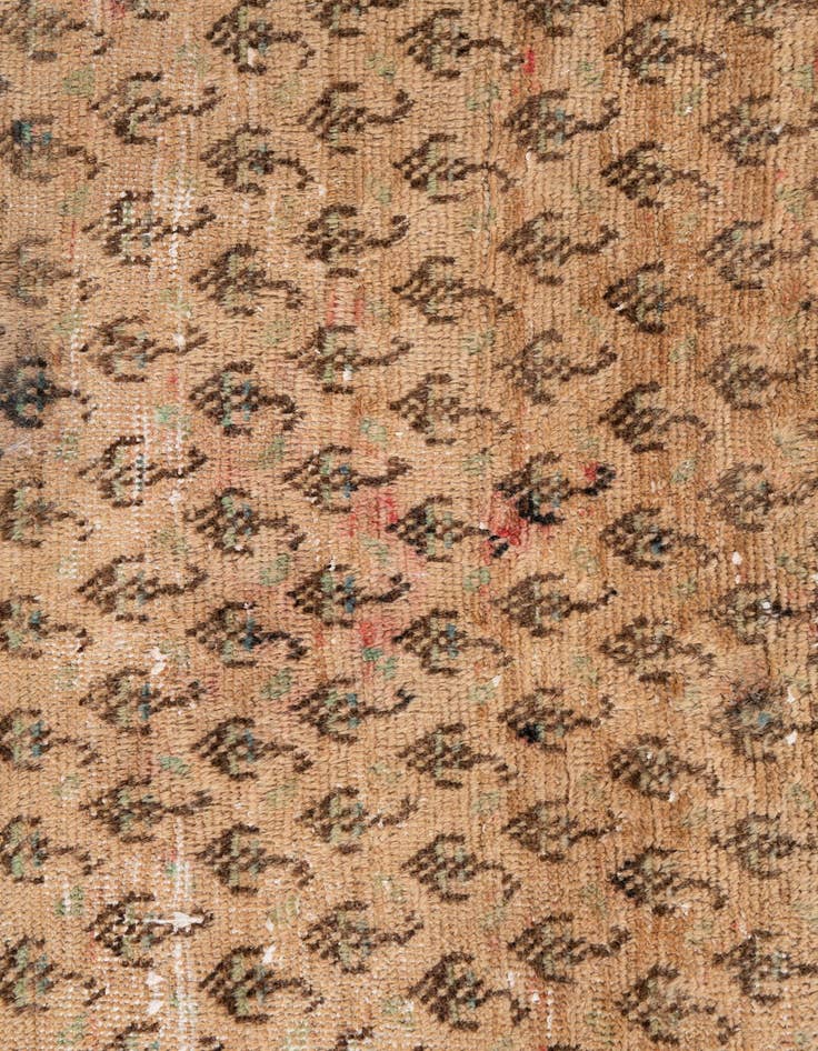 Detail image of 4' 1 x 10' 1  Hand Knotted Ultra Vintage Persian Wool Runner Rug