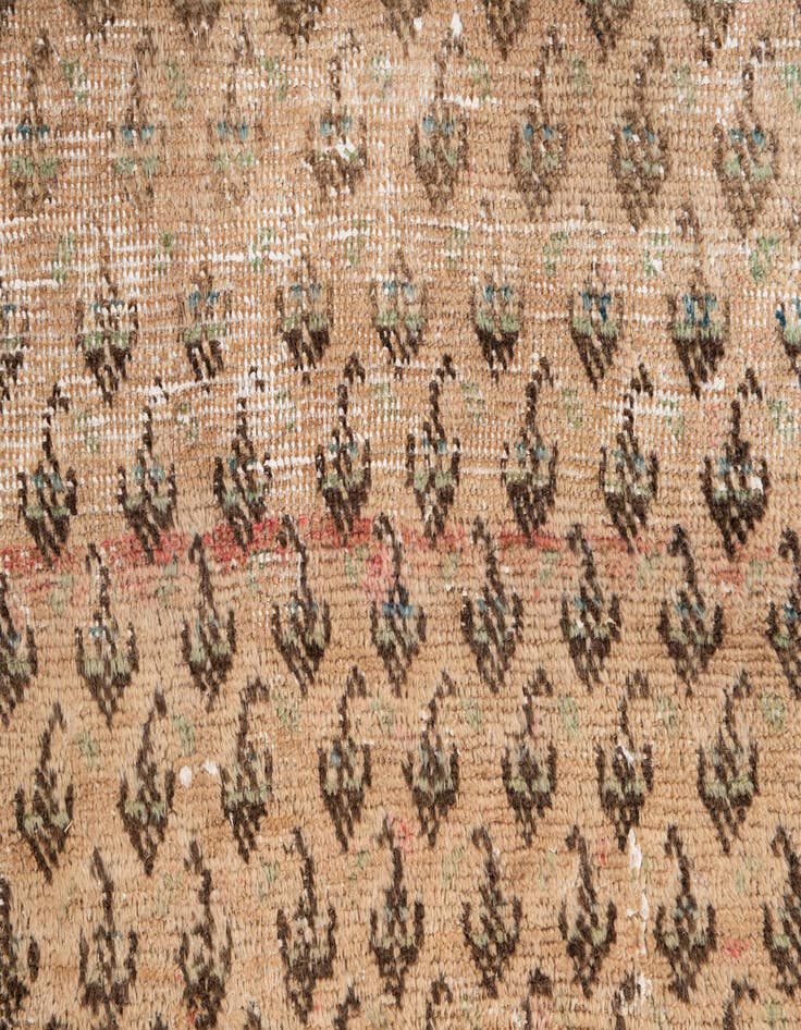 Detail image of 4' 1 x 10' 1  Hand Knotted Ultra Vintage Persian Wool Runner Rug