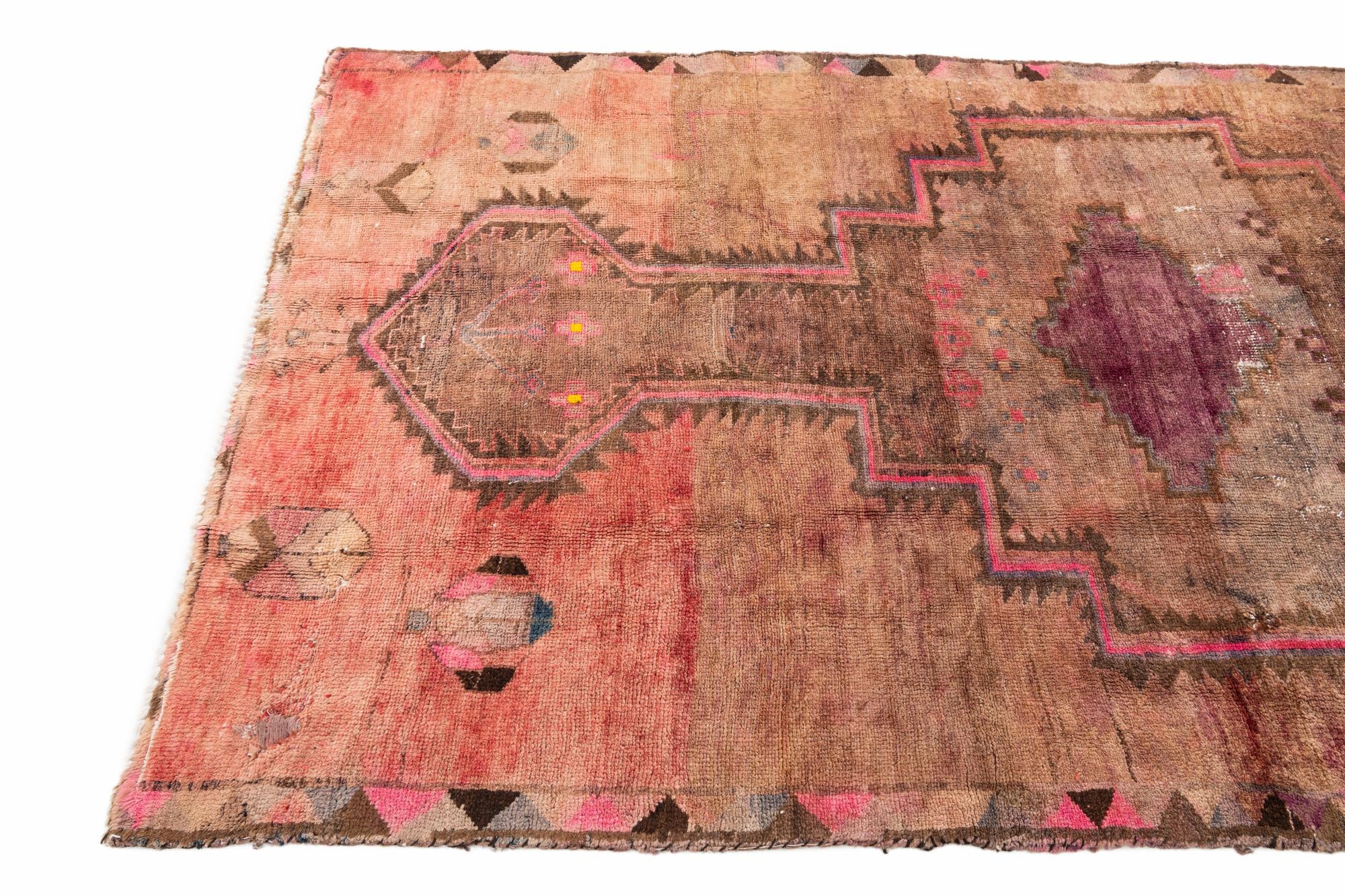 4' 7 x 9' 1 Hand Knotted Ultra Vintage Persian Wool Runner Rug