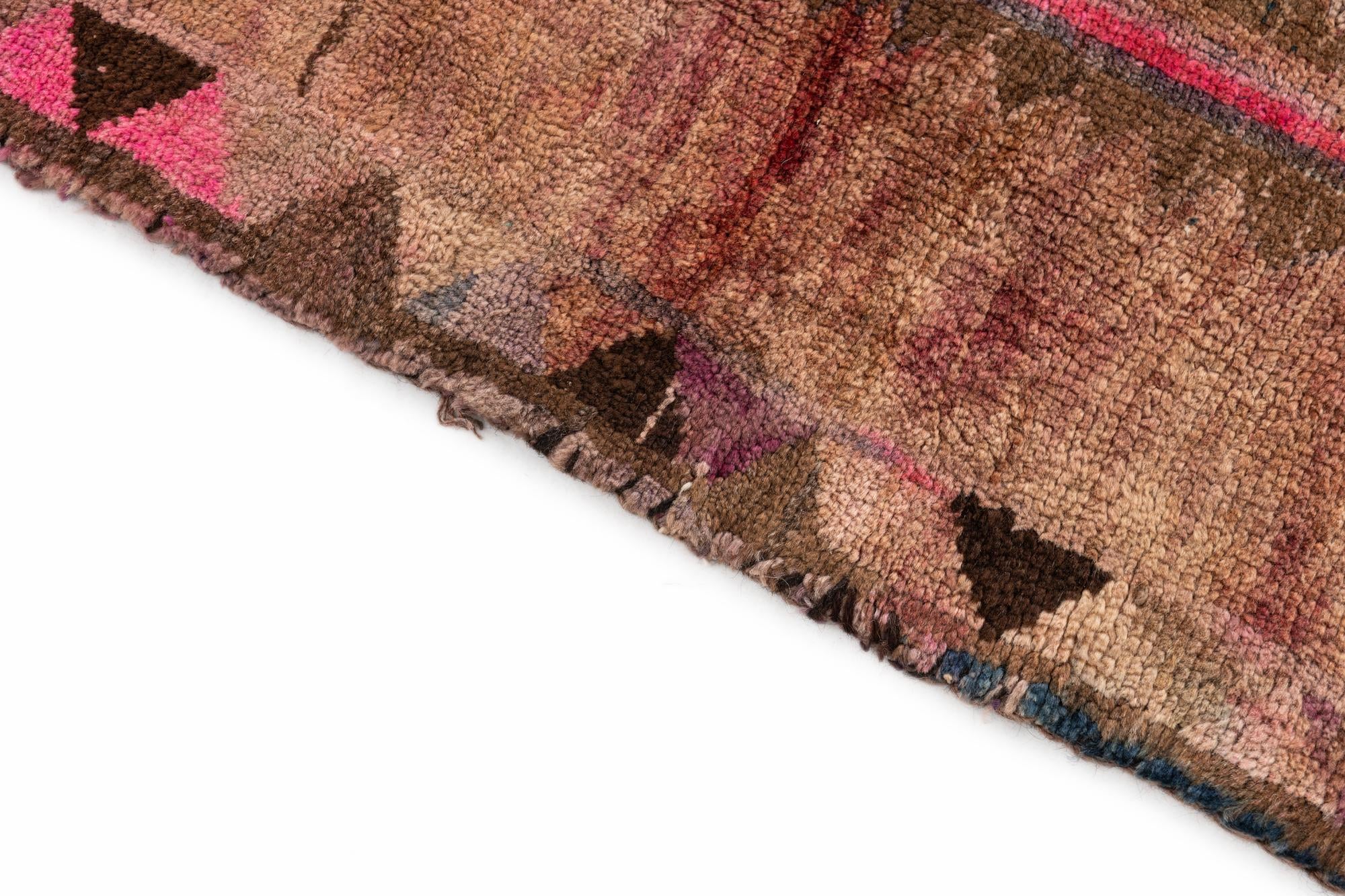 4' 7 x 9' 1 Hand Knotted Ultra Vintage Persian Wool Runner Rug