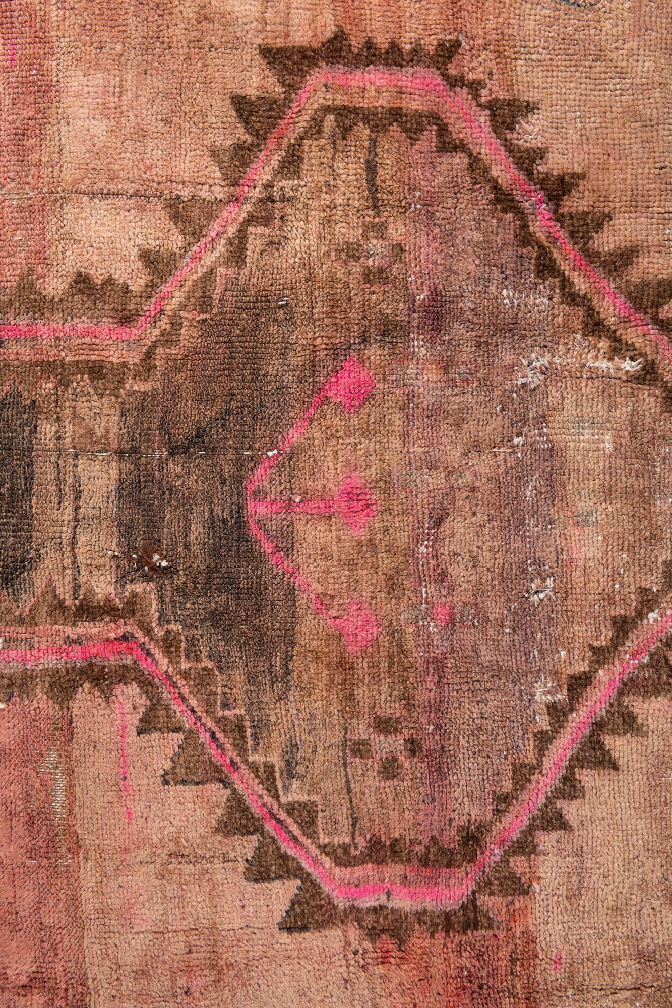 4' 7 x 9' 1 Hand Knotted Ultra Vintage Persian Wool Runner Rug