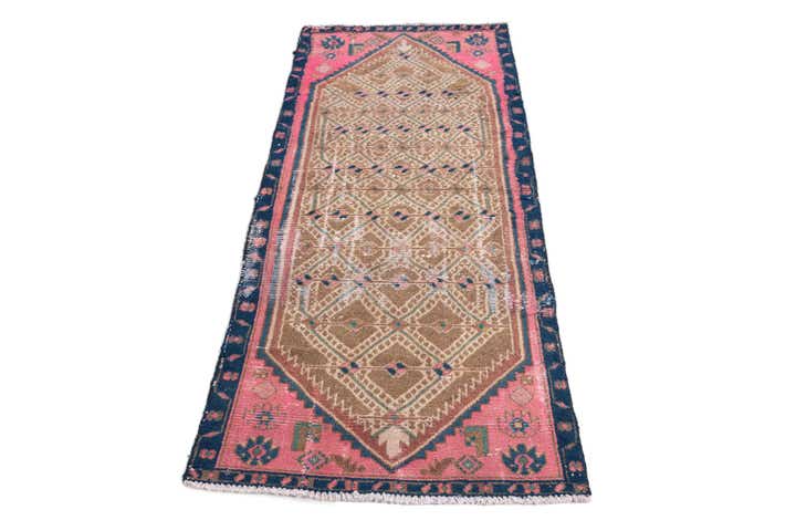 2' 5 x 5' 3 Hand Knotted Ultra Vintage Persian Wool Runner Rug