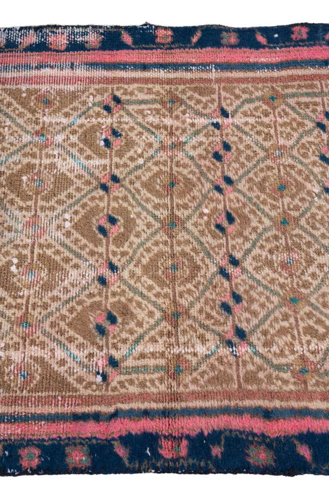 2' 5 x 5' 3 Hand Knotted Ultra Vintage Persian Wool Runner Rug
