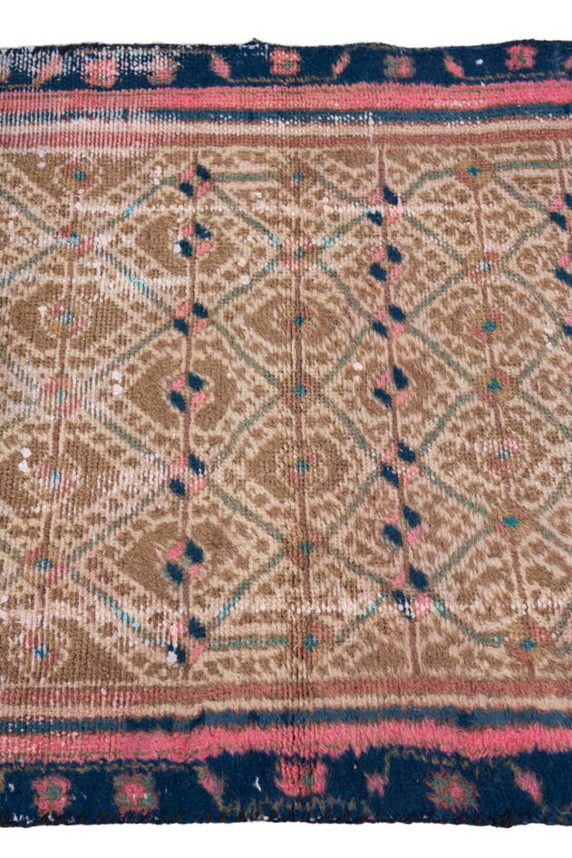 Detail image of 2' 5 x 5' 3 Hand Knotted Ultra Vintage Persian Wool Runner Rug