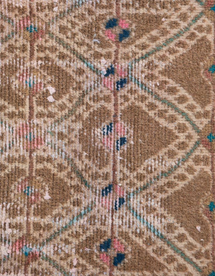 Detail image of 2' 5 x 5' 3  Hand Knotted Ultra Vintage Persian Wool Runner Rug