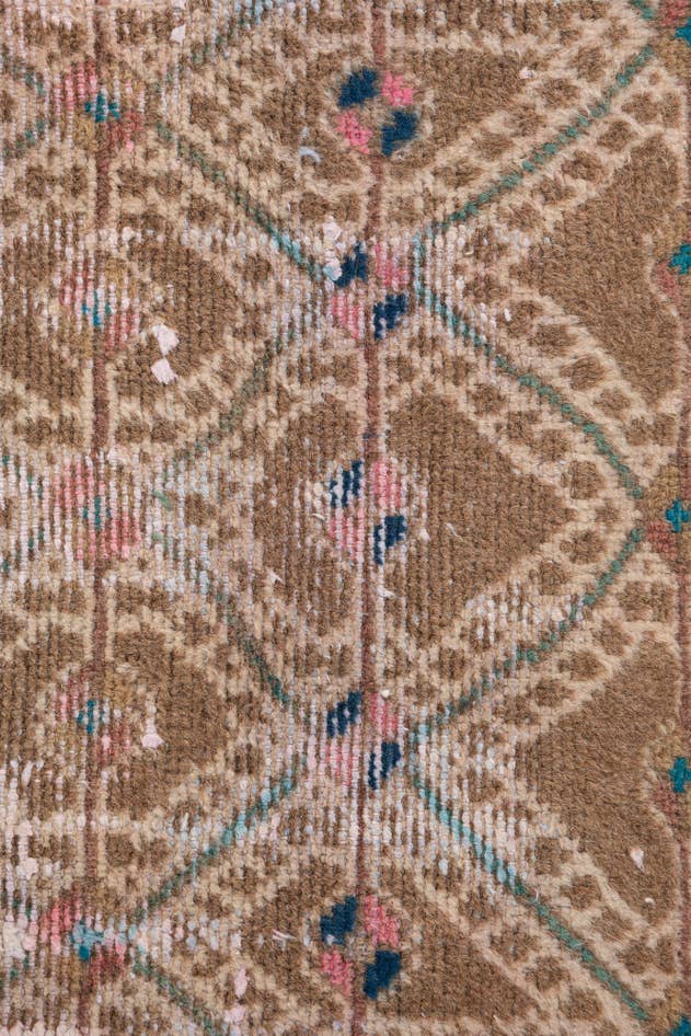 Detail image of 2' 5 x 5' 3 Hand Knotted Ultra Vintage Persian Wool Runner Rug
