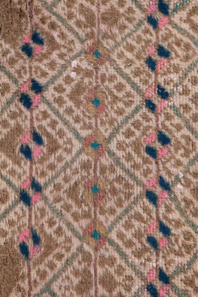 2' 5 x 5' 3 Hand Knotted Ultra Vintage Persian Wool Runner Rug