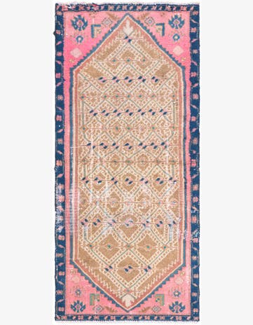 2' 5 x 5' 3 Hand Knotted Ultra Vintage Persian Wool Runner Rug