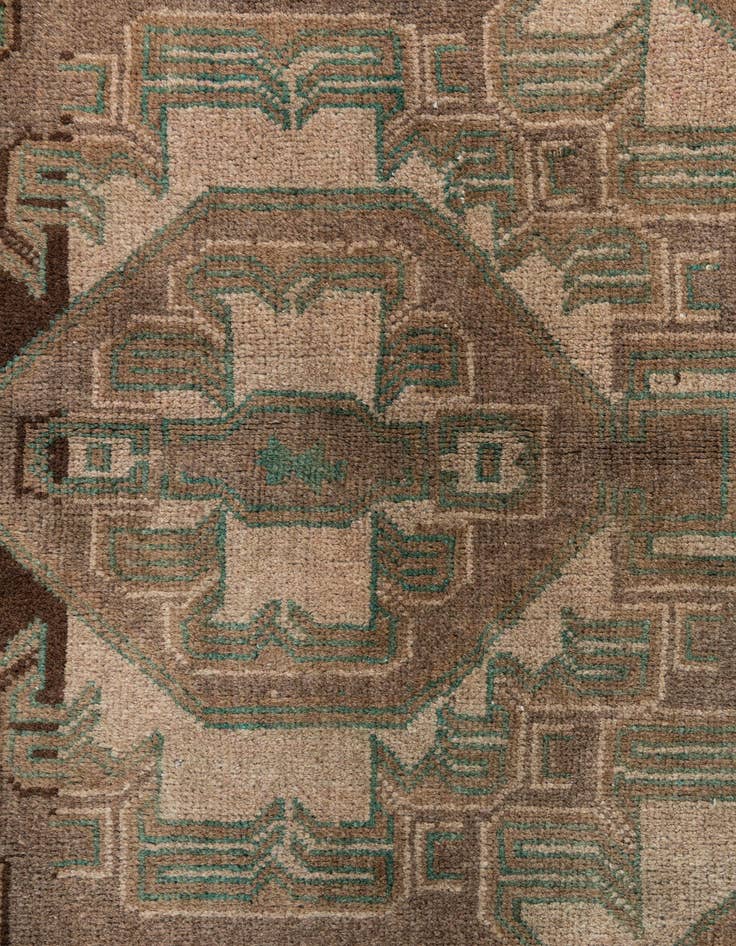 Detail image of 3' 8 x 7' 1  Hand Knotted Ultra Vintage Persian Wool Runner Rug