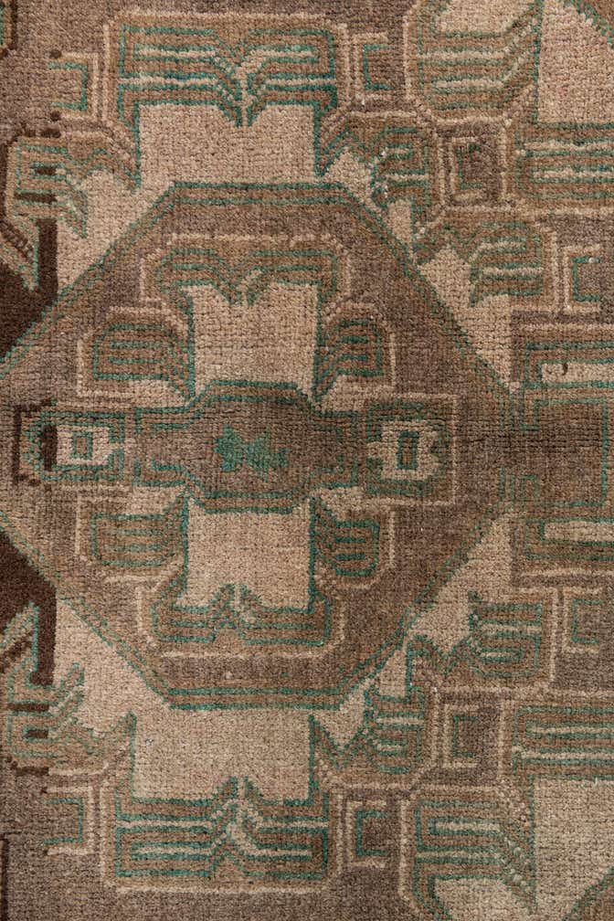 3' 8 x 7' 1 Hand Knotted Ultra Vintage Persian Wool Runner Rug