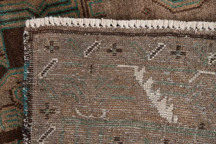 3' 8 x 7' 1 Hand Knotted Ultra Vintage Persian Wool Runner Rug