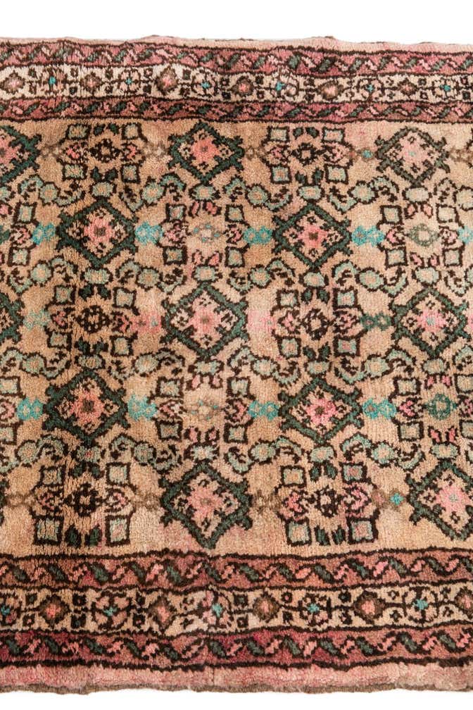 2' 7 x 6' 10 Hand Knotted Ultra Vintage Persian Wool Runner Rug