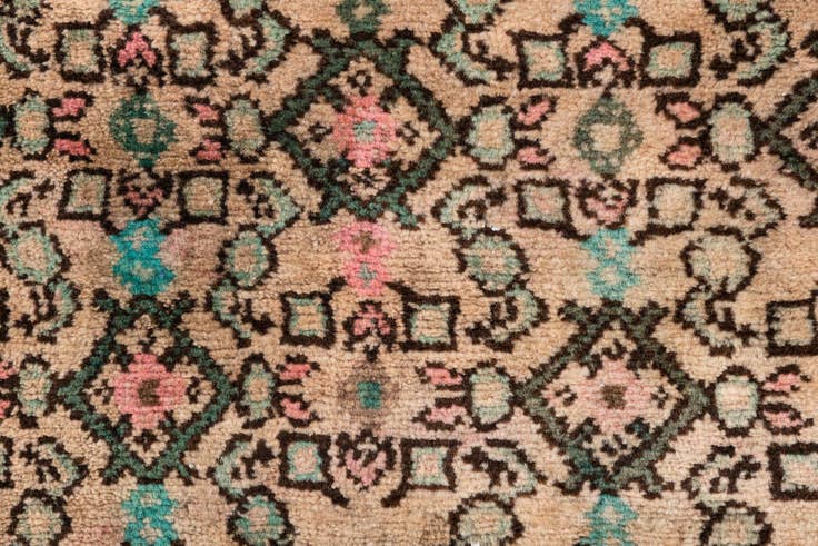 Detail image of 2' 7 x 6' 10 Hand Knotted Ultra Vintage Persian Wool Runner Rug