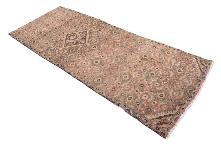 Detail image of 3' x 7' 4 Hand Knotted Ultra Vintage Persian Wool Runner Rug