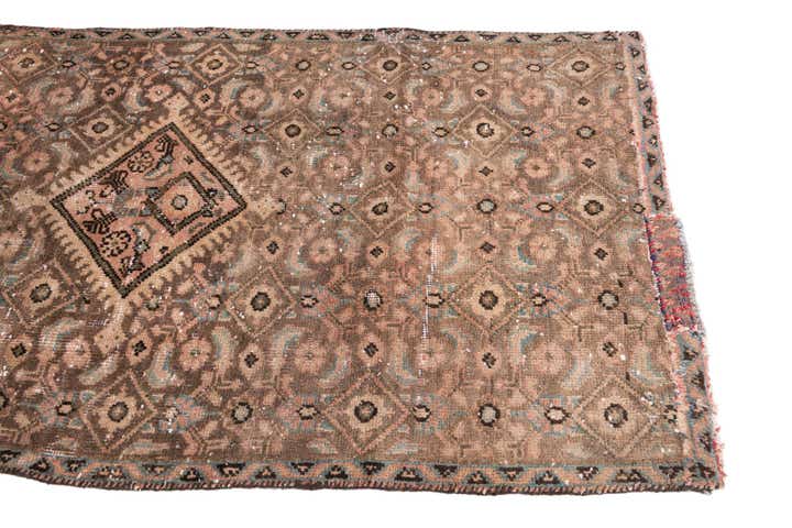 3' x 7' 4 Hand Knotted Ultra Vintage Persian Wool Runner Rug