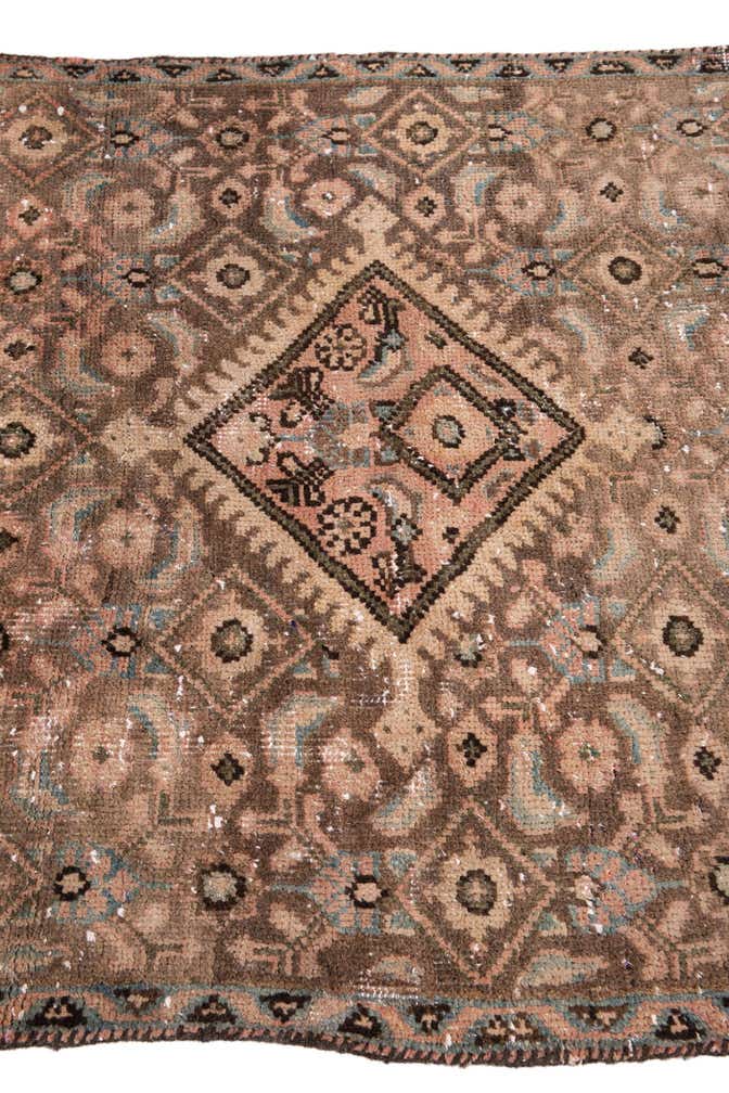 3' x 7' 4 Hand Knotted Ultra Vintage Persian Wool Runner Rug
