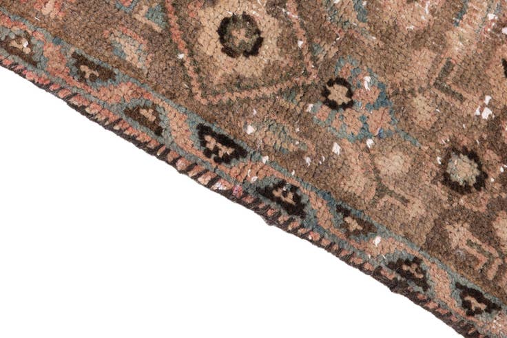 Detail image of 3' x 7' 4 Hand Knotted Ultra Vintage Persian Wool Runner Rug